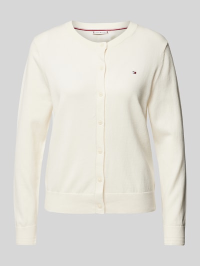 Tommy Hilfiger Cardigan met logostitching Offwhite - 2