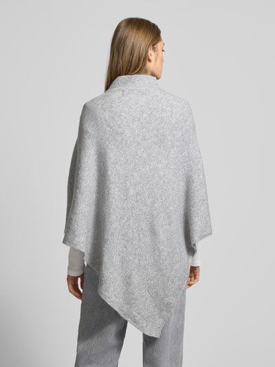 Pieces Regular Fit Poncho in Strick-Optik Modell 'FORTUNA' Hellgrau Melange 5