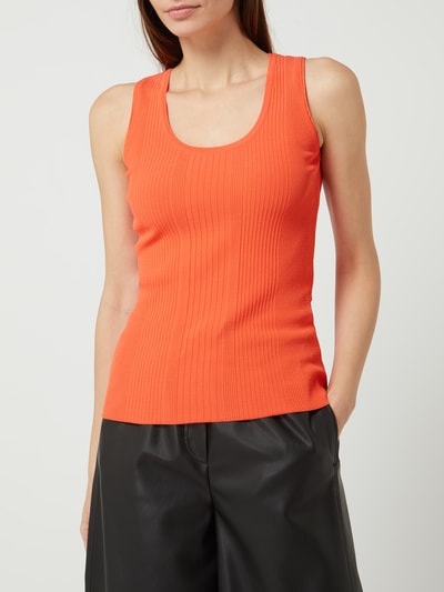 Marc Cain Top mit Rippenstruktur  Rot 4