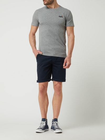 REVIEW Chino-Shorts mit Gürtel Dunkelblau 1