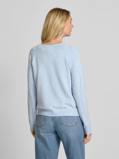 Vero Moda Weicher Pullover mit Glitzerfaden Modell 'DOFFYSHINE' Bleu Melange 5