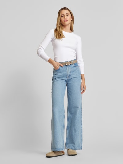 Samsøe Samsøe Longsleeve mit Rundhalsausschnitt Modell 'ALEXA' Weiss 1