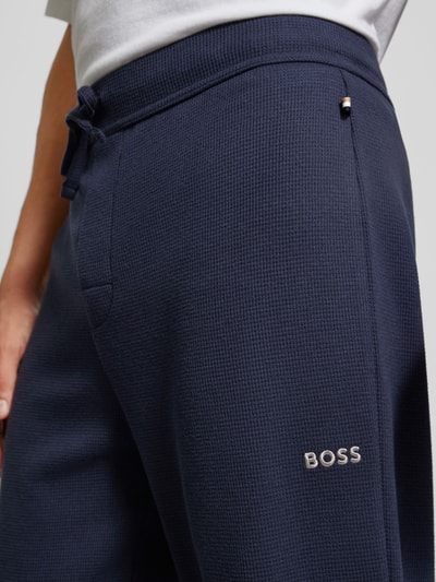 BOSS Sweatbroek met elastische band Donkerblauw - 3