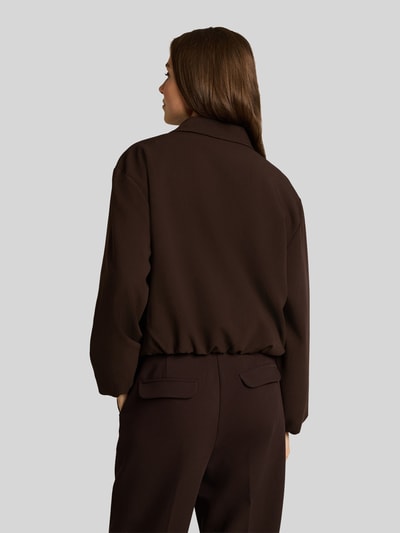 Tom Tailor Regular Fit Blouson mit Viskose-Anteil Dunkelbraun 5