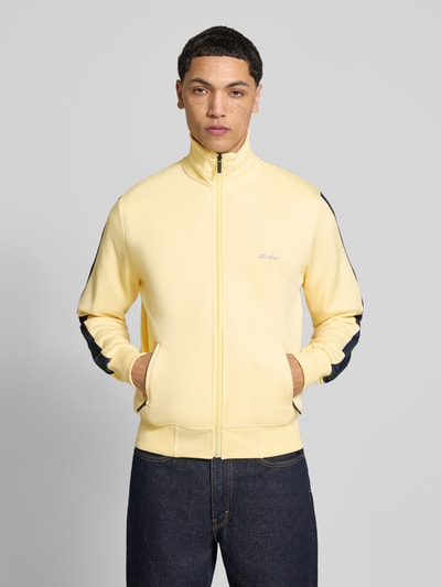 ANOTHER COTTON LAB Regular Fit Sweatjacke mit Logo-Detail Hellgelb 4