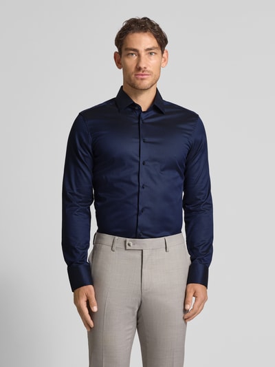 ETERNA Slim Fit Business-Hemd mit Kentkragen Marine 4