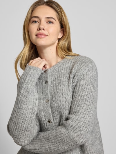 Someday Strickjacke mit Rundhalsausschnitt Modell 'TIAH' Hellgrau 3