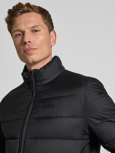 BOSS Regular fit gewatteerd jack met labelprint, model 'CIKO' Zwart - 3