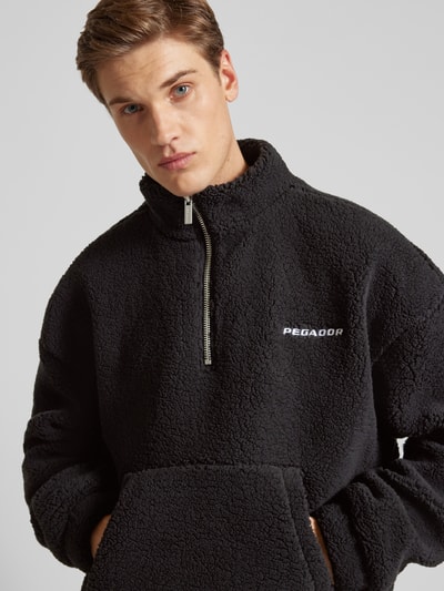 Pegador Oversized sweatshirt met labelstitching, model 'PUKA' Zwart - 3