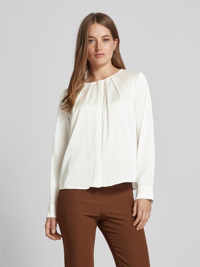 Christian Berg Woman Selection Regular fit blouse met blinde knoopsluiting Ecru - 4