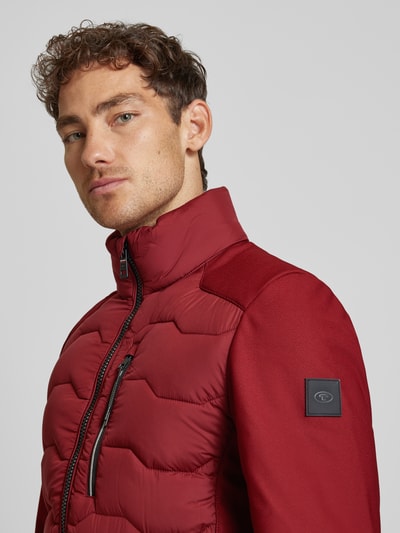 Tom Tailor Regular Fit Funktionsjacke mit Steppnähten Bordeaux 3