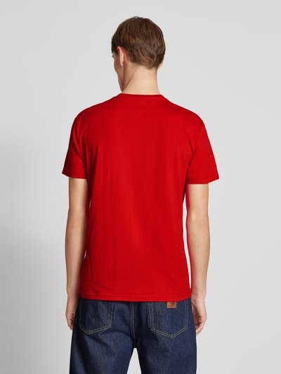 Tommy Jeans T-Shirt mit Label-Print Rot 5