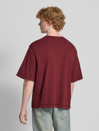 REVIEW Boxy fit T-shirt en ronde hals Roestrood - 5