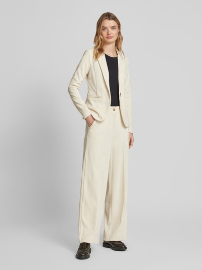 ICHI Wide Leg Cordhose mit Bundfalten Modell 'KATE' Beige 1