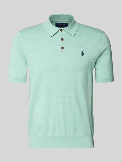 Produktfoto, Regular Fit Poloshirt aus reiner Baumwolle von Polo Ralph Lauren in Optik: Unifarben mit Logo-Detail, Polokragen, Feinstrick
