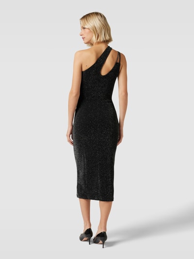 HUGO Knielanges Kleid mit Glitter-Optik Modell 'Nathene' Black 5