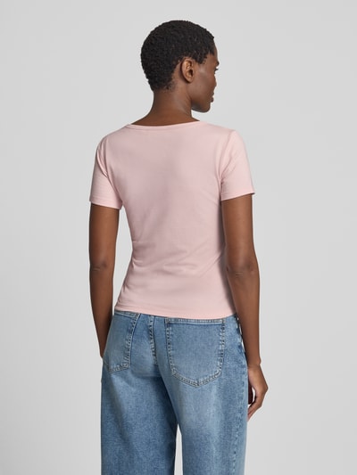 Jake*s Studio Woman Slim Fit T-Shirt mit durchgängiger Knopfleiste Hellrosa 5