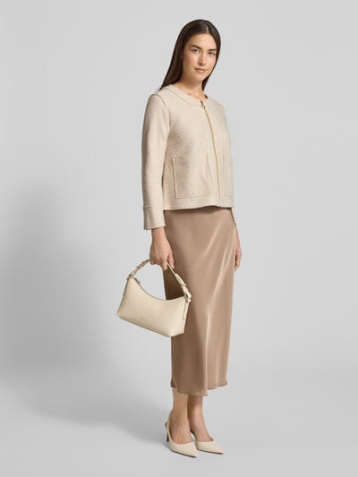 Betty Barclay Blazer aus Viskose-Wolle-Mix mit Reißverschluss Beige 1