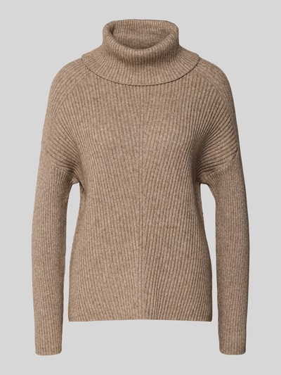 ONLY Regular Fit Rollkragenpullover aus Viskose-Mix Modell 'KATIA' Beige Melange 2