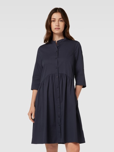 ROBE LÉGÈRE Knielange overhemdjurk met maokraag Marineblauw - 4