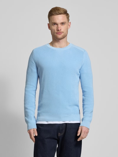 JOOP! Jeans Strickpullover mit Rundhalsausschnitt Modell 'Svante' Bleu 4