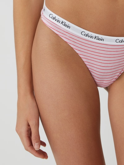 Calvin Klein Underwear Stringi z dodatkiem streczu w zestawie 3 szt.  Mocnoróżowy 6