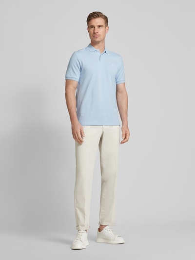 Marc O'Polo Regular Fit Poloshirt mit Label-Stitching Hellblau 1