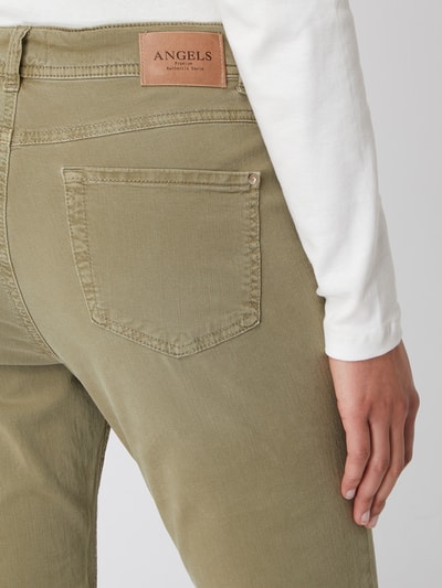 Angels Jeansy o kroju slim fit z bawełny ekologicznej i elastanu model ‘Ornella’ Khaki 3