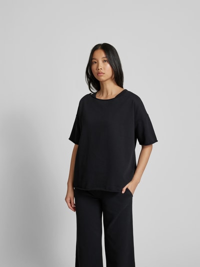 Juvia Oversized T-Shirt mit U-Boot-Ausschnitt Black 4