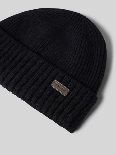 Barbour Beanie mit Logo-Patch Black 2