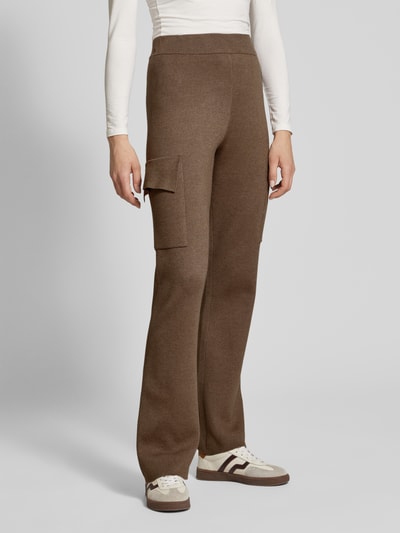 Vila Stoffen broek met cargozakken, model 'CASSIE' Taupe - 4