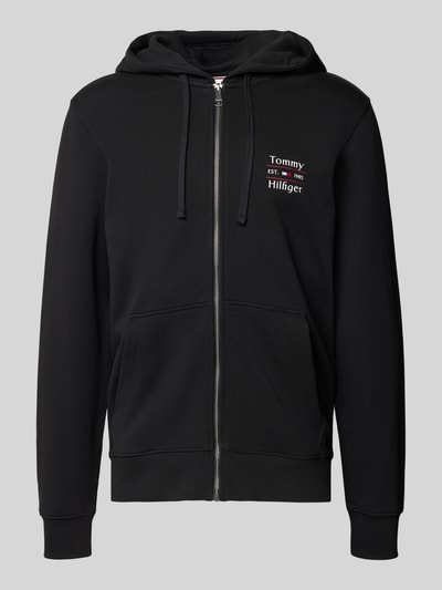 Tommy Hilfiger Regular Fit Sweatjacke aus reiner Baumwolle Black 2