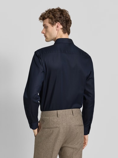 ETERNA Modern Fit Businesshemd mit Knopfleiste Marine 5