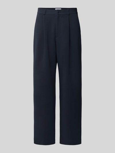 Jake*s Studio Men Wide Leg Bundfaltenhose mit Viskose-Anteil Marine 2