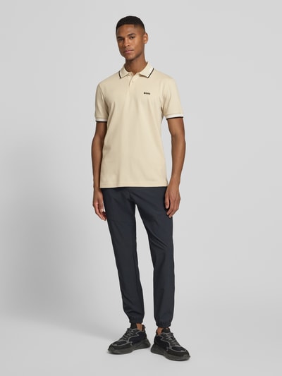 BOSS Green Slim Fit Poloshirt aus reiner Baumwolle Modell 'PAUL' Beige 1