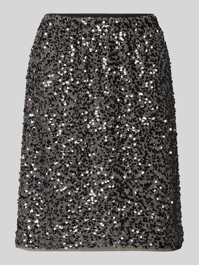 comma Minirok met pailletten en elastische band Antraciet - 2