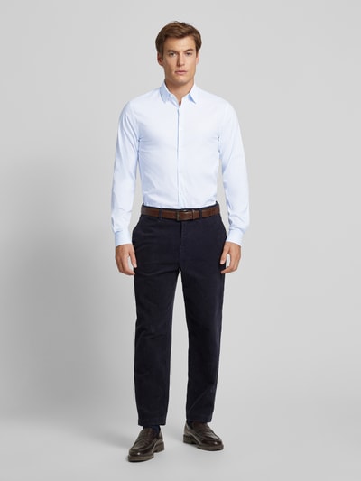 Tiger Of Sweden Extra slim fit zakelijk overhemd met kentkraag, model 'BRODIE' Lichtblauw - 1