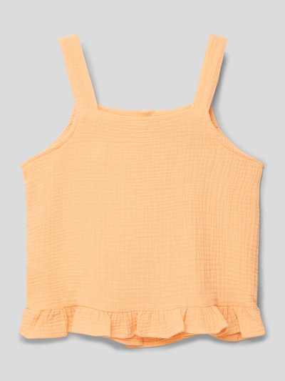 Only Top mit Muschelsaum Modell 'KOGTHYRA' Orange 3