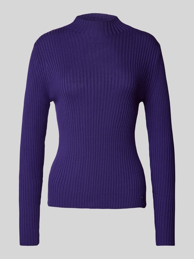 More & More Gebreide pullover met boothals Paars - 1