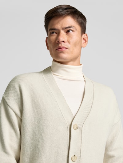 BOSS Cardigan mit überschnittenen Schultern Modell 'Ballaco' Offwhite 3