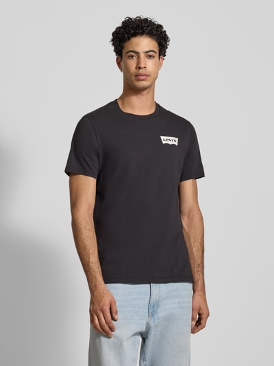 Levi's® T-shirt z nadrukiem etykiety Czarny 4