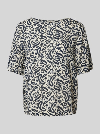 ICHI Blouse met dierenprint, model 'Marrakech' Blauw - 2