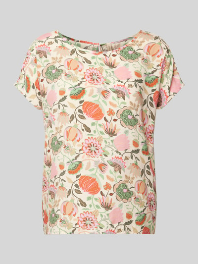 Soyaconcept Blouseshirt van viscose met all-over motief, model 'Sammy' Oranje - 2