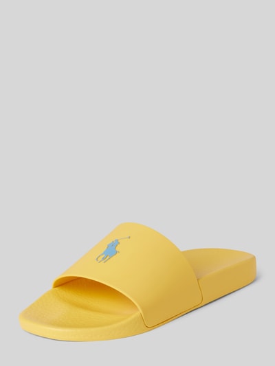 Polo Ralph Lauren Slides mit Label-Prägung Gelb 1