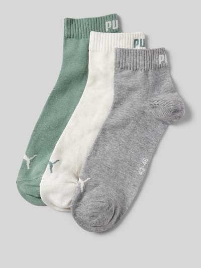 Puma Sneakersocken mit Label-Print im 3er-Pack Mint 1