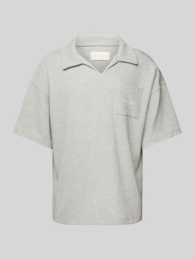 ANOTHER COTTON LAB Oversized poloshirt met borstzak Middengrijs gemêleerd - 2