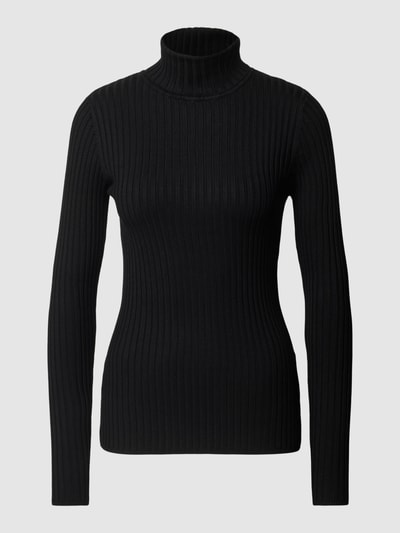 Soyaconcept Rollkragenpullover in Ripp-Optik Modell 'Dolli' Black 2