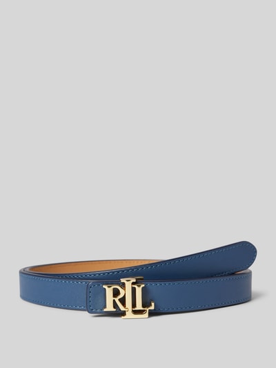 Lauren Ralph Lauren Leren riem met labelapplicatie Bleu - 1