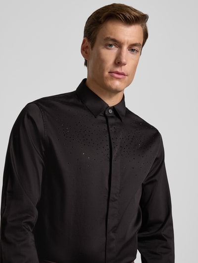 ARMANI EXCHANGE Regular fit vrijetijdsoverhemd met knoopsluiting, model 'CAMICIA' Zwart - 3