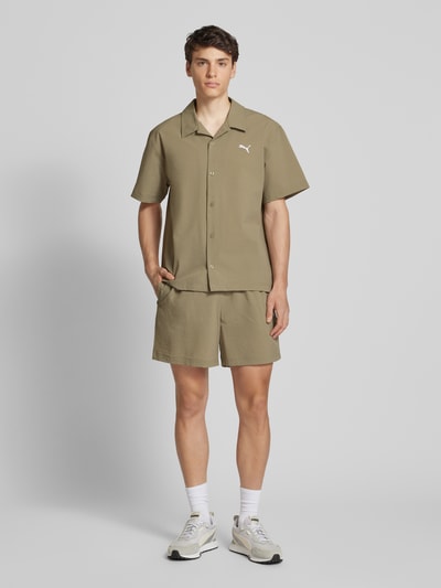 PUMA PERFORMANCE Freizeithemd mit Label-Stitching Khaki 1